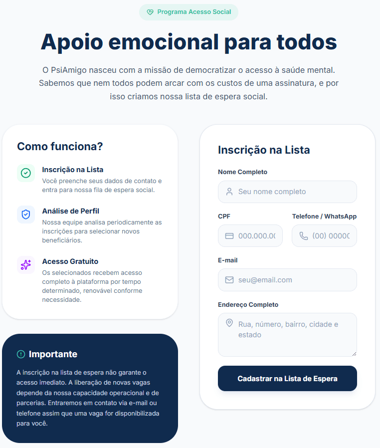 Impacto Social PsiAmigo